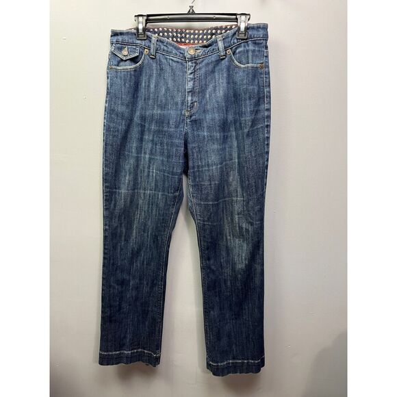 Lands End Jeans Womens size 12 denim Trouser Cotton blend - Picture 1 of 5